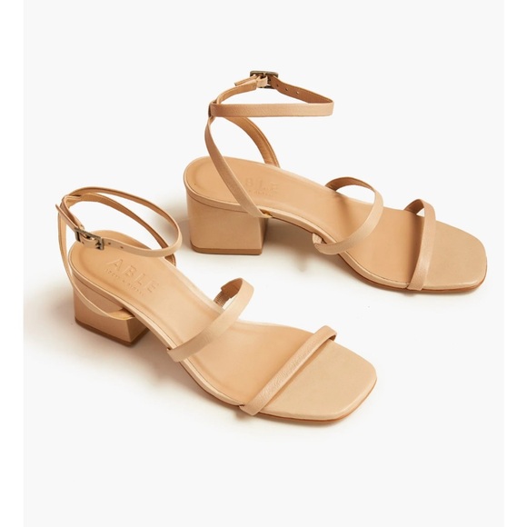 ABLE Block Heel Sandals NWT - Picture 2 of 9